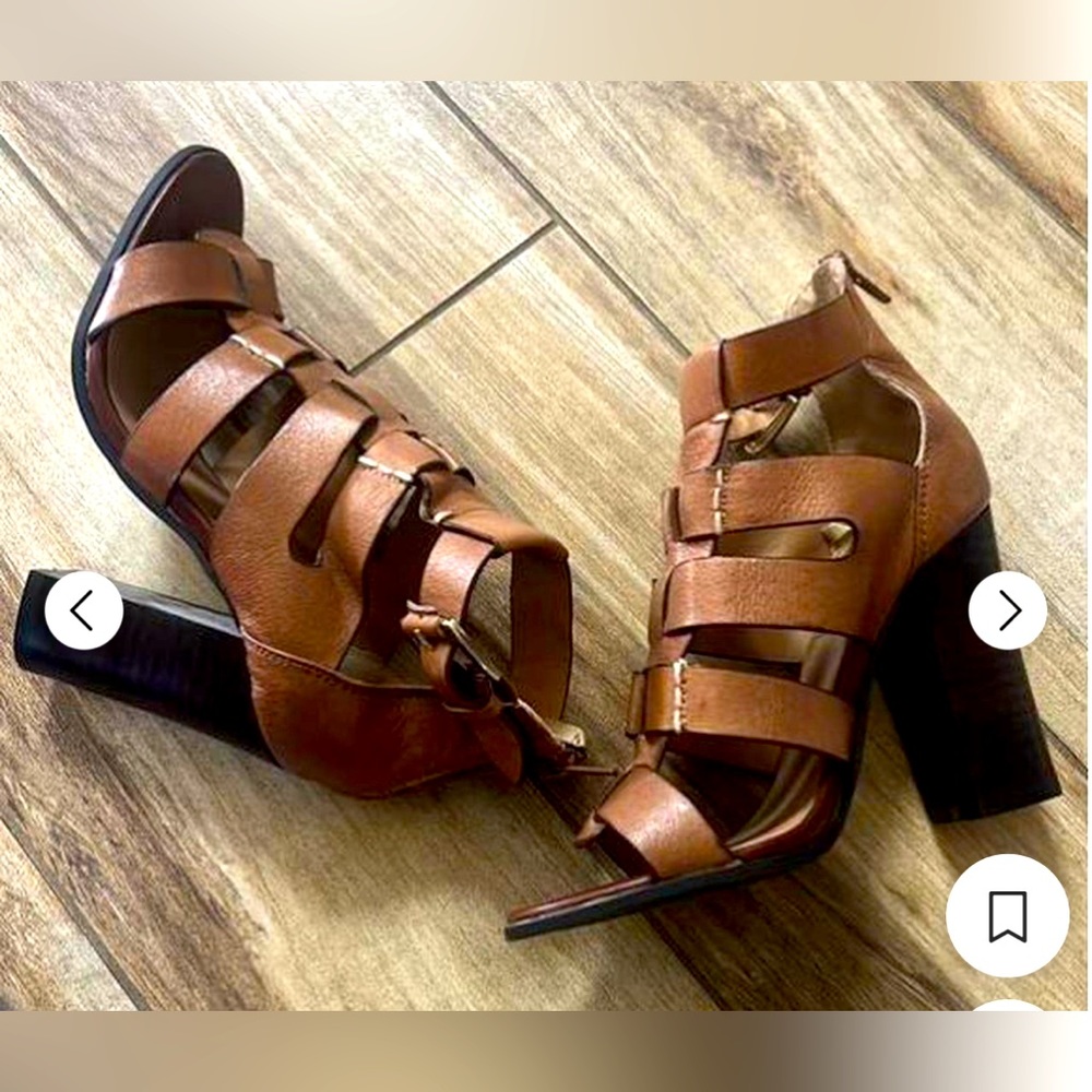 Steve Madden Queeen brown strappy heels